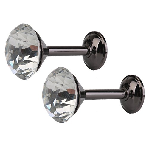 Faux Diamant Vorhang Vorhang tiebacks Tür Tassel Haken 2 Stk. (Schwarz)