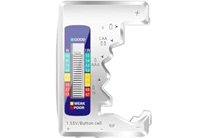 BigCheer Testeur de batterie numérique, écran LCD, testeur de batterie universel pour piles bouton AA, AAA, C, D, N, 9 V, petites mini piles