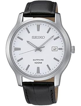 Seiko Herren-Armbanduhr Analog Quarz Leder SGEH43P1
