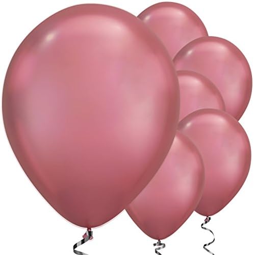 100 Pack Mauve Chrome Balloons Party Decorations - 11" Latex
