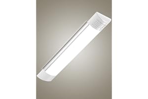 Sararoom Lamparas LED de Techo 115 cm, Pantalla LED Tubo Integrado 40W 4800LM Fluorescente Led Cocina, Blanco Neutro 4500K Batten Light Regleta Luminaria LED Para Baño,Oficina,Barra,Banco de Trabajo