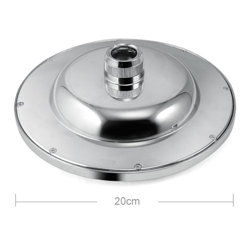Accessotech 8″ Badezimmer Zimmer Chrom Groß Rund Mixer Fix Regen Duschkopf 200mm Wasser DIY - 2