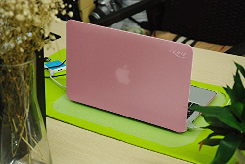 tinxi® Zweiteilige Matte Gummierte Harte Schutzhülle für Apple Macbook Air 13,3 Zoll (A1369 A1466) Laptop Hülle Cover Schale Schutz Tasche Etui Case Shell Hard Plastik Rosegold - 6