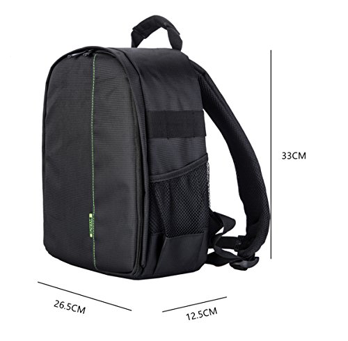 Sac d appareil Sac    Dos pour Cam  ra VOSMEP Imperm  able Backpack Camera Bag Sac d   paule en Nylon 33 12 5 26 5 Multi Fonction Anti Choc pour DSLR Canon Nikon Sony EOS Olympus Samsung Pentax SLR Accessoires Fujifilm Voyageant Photographie Noir Vert DC1