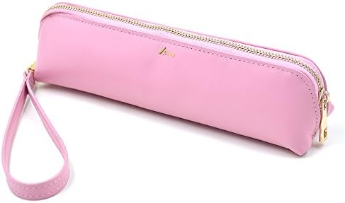 Pen Case,Leather Multi-functional Pencil Bag (Pink)