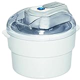 Sorbetière électrique pour jusqu'à env. 1 kg de crème glacée granité de gâteau de glace glace Sorbet Soft Crème Glacée Yaourt Fruits Glace (Couvercle avec Ouverture de Remplissage)