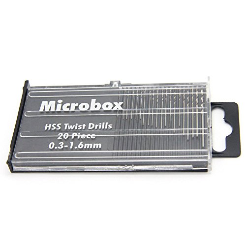Latinaric Mini Bohrer Set Spiralbohrer Werkzeuge 0.3mm-1.6mm HSS High Speed Metallbohrer