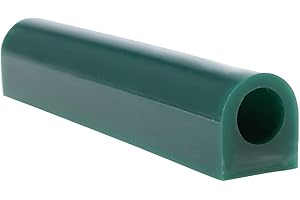 SALMUE Tubo per cera, tubo per anello di cera per intaglio, tubo per anello di cera per intaglio per gioielli e anelli per intaglio, cera dura, vuoto, tubo grande con lato piatto (T100)