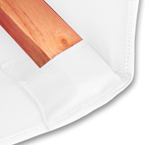 Gräfenstayn Universal-Stuhlhusse Henry in verschiedenen Farben für runde und eckige Stuhllehnen (Weiß) - 4