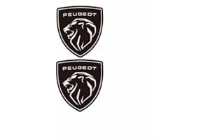 MaJher Voiture Emblème Badge pour Peugeot 308 2021 2022 2023,3D Autocollant Logo Emblème l'emblème Badge Remplacement Avant Capot Arrière Coffre Décoration Lettres Insigne Pièces détachées Auto