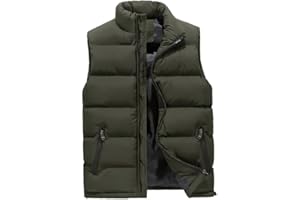 ANYUA Mens Body Warmers Gilet Jacket Coat Vest Packable Ultralight Zipper Pockets