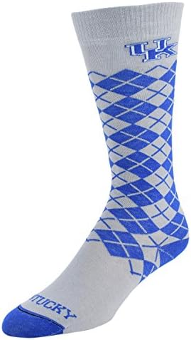 College Edition Classic Argyle Men's Dress Sock, Gray, L