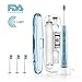 Produktbild Elektrische Zahnbürste ABOX Schallzahnbürste mit 4 Reinigungs-Modi,Aufladbare Reiseetuis mit UV-Reinigungsgerät,Induktive Ladestation,3 Aufsteckbürsten,Wasserdicht IPX7-T2056