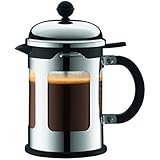 Bodum Chambord - Cafetera, 4 tazas, 0,5 l, acero inoxidable brillante