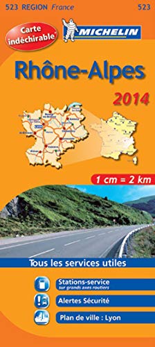 Carte indéchirable Rhône-Alpes 2014 Michelin