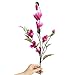 Produktbild Tagether EU Tulpe künstliche Blumen mit Blätter Dekoriere Kunstblumen Latex Real Touch Bridal Wedding Bouquet Home Decor Weiss Braut Hochzeitsblumenstrauß für Haus Garten Party (Hot Pink)
