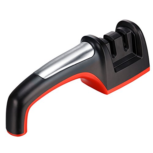 Homdox® 2536 Messerschärfer Messerschleifer Keramik mit zwei Stufen rot-schwarz - 7