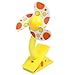 1.5V AA Battery Power Foam Blade Clip Style Mini Handy Fan Yellow