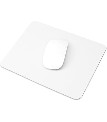 Tappetino Mouse In Pelle Bianca Motivo Litchi - Base Silicone Antiscivolo, Impermeabile, Dimensioni 26x21 Cm - Foto 7