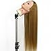 Neverland Beauty 26" Long Smooth 100% Synthetic Brown Hair Hairdressing Equipment Styling Head Doll Mannequin Training Head Tools Braiding Cutting Student Practice Model with Clamp #27 UK Stock
