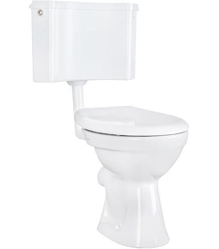 Belvit Cuvette De WC Sur Pied Avec Sortie Verticale - Céramique Blanche De Qualité Supérieure
