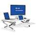 Produktbild ERGONEER vorkonfektionierter Gesunde Sitz-Steh-Erhebend Computer-Arbeitsplatz | Ergonomie Komfort Tabletop Stehpult Converter | Höhenverstellbare Desktop-Riser mit Squeeze Griffe (Weiß)