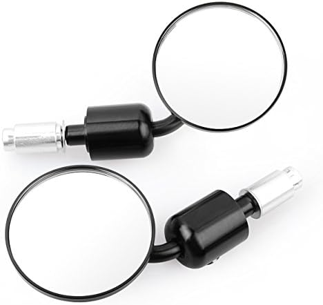 Black Motorcycle ATV Rear View Bar End Mirror Universal Fit 7/8" Pair Brand NEW Classic