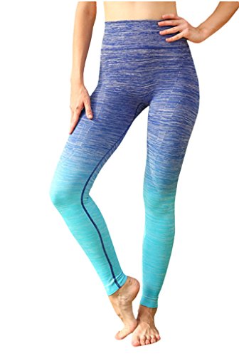 Lotus Instyle Frauen Yoga Pants Farbverlauf Trainings Leggings Stretch Hose