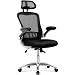 Produktbild Merax Bürostuhl Ergonomischer Schreibtischstuhl Einstellbar Drehstuhl Computerstuhl Chefsessel mit verstellbare Kopfstütze und Armlehnen, Belastbar bis 110kg