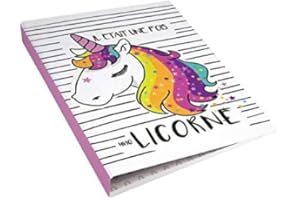PIERRE HENRY Classeur scolaire A4 Licorne Summer Queen 4 Anneaux