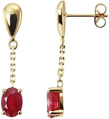 Earrings gold 750 Ruby Ref 45544