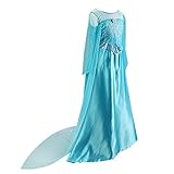 Moin Mädchen Prinzessin Kostüm Pailetten Karneval Verkleidung Party Cosplay Weinachten Halloween Fest Faschingkostüm - 