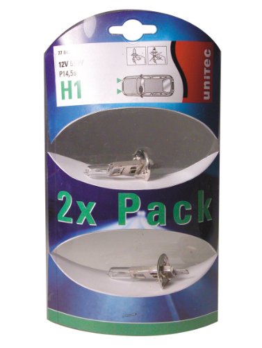 Unitec 77840 - Bombilla H1 para faros delanteros (2 unidades, 12 V, 55 W, P14,5s)