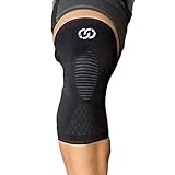 CompressionGear Genouillère de Contention Sport - Manchon du Genou pour Homme et Femme - Attelle de Compression pour la Course, Le Vélo, la Musculation, Le Crossfit - Support Ligamentaire Elastique