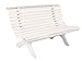 Produktbild Ambientehome Bank, Massivholz 3er Parkbank Sorpesee Gartenbank 140 cm, weiß, 140x72.5x87 cm, 90681