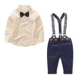  Traje de Invierno para bebé Camisa de Manga Larga para niños pequeños Body de bebé Pantalones Bib Pantalones Ropa