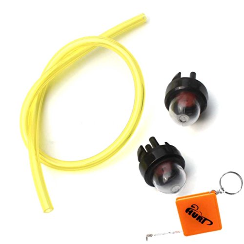 HURI 2x Vergaser Primer Zündkapsel Pumpe Benzinpumpe passend für Dolmar PS32 PS35 PS330 PS340 PS341 PS350 PS410 PS411 Motorsäge und Benzinschlauch