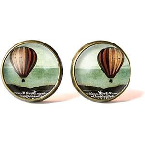 Ohrstecker mit Cabochons ° Heißluftballon °