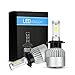 Produktbild LED Auto Scheinwerfer Lampen H7, MiCarBa All-in-One Umrüstsatz COB Chips Super Bright 6000LM 60W Außenscheinwerfer Cool White 6000K ersetzen Halogenlampe HID Lampe, Kompatibel mit den meisten Automodelle (H7)