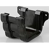 Brett Martin 106mm Prostyle (Ogee) Gutter Union Bracket Joiner BR084B Black