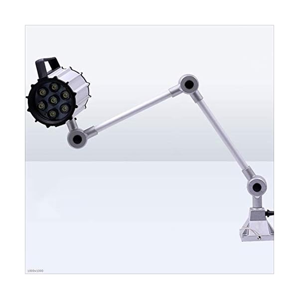 Moddeny Professionelle Aluminium-Legierung langer Arm Arbeits-Licht-Drehmaschine Schlags Tischlampe 7W LED Explosionsgeschützte mechanische einstellbarer Winkel Schreibtisch Laterne Befestigung for me – Bild 3