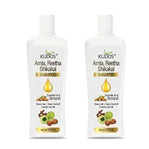 Kudos Amla, Reetha, Shikakai Shampoo (Pack of 2)