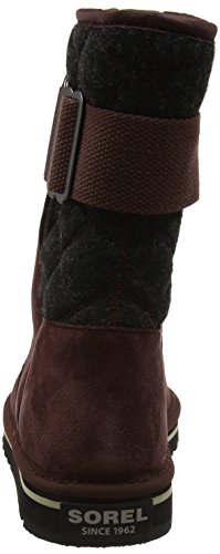 Sorel Newbie, Botas Efecto Arrugado para Mujer, Rojo (Redwood/Black), 38.5 EU