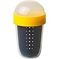Ikea Rinse and Store Polypropylene plastic Fruit Snack Container (Grey, Yellow, 300 ml /10 oz)