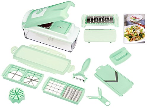 NEU Original Genius - Nicer Dicer Plus Gemüseschneider 13-tlg. Mintgrün
