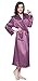 Price comparison product image LILYSILK Women's Silk Dressing Gown Long Ladies Kimono Robe 100% Pure Mulberry 22 Momme Silk Violet Size 20-22/XXL