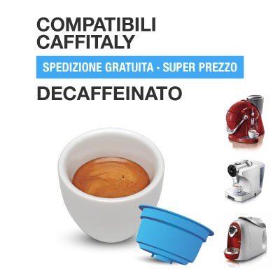 Caffitaly 60 Cápsulas café compatibles mezcla descafeinado