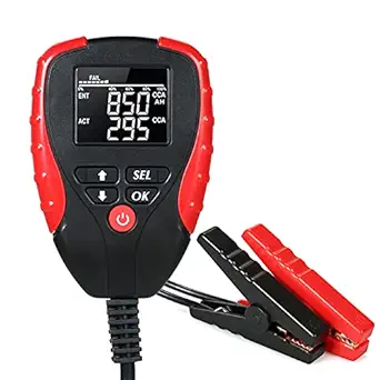 Decdeal Digital 12V Vehicle Battery Tester with AH/CCA Mode Automotive Battery Load Tester Analyzer Automobile Vehicle Battery Diagnostic Tester