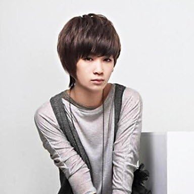 Ahom Wig noble Japan And South Korea Fashion Without Capa Citance Brown Men Wigs
