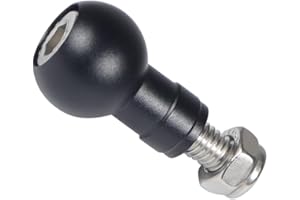 NovelGoal Erweiterbarer Kugelkopf aus Aluminium, 17 mm, mit M6-Schraub-Kugelkopf für Stativ, Selfie-Griff, Griff, Ständer, Kugelhalterung, Konverter